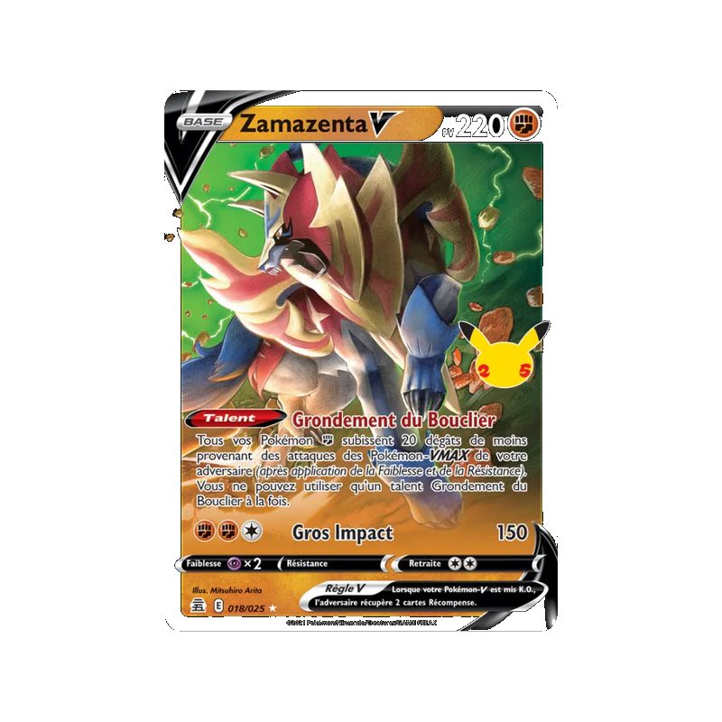 Zamazenta V - 18/25 - Holo Rare V - Célébrations