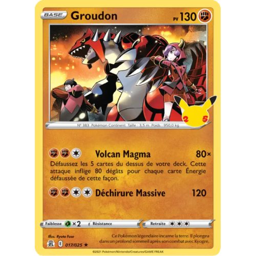 Groudon - 17/25 - Rare - Célébrations