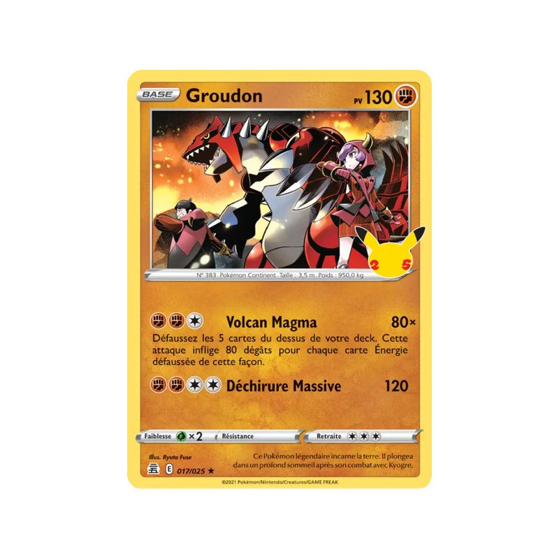 Groudon - 17/25 - Rare - Célébrations