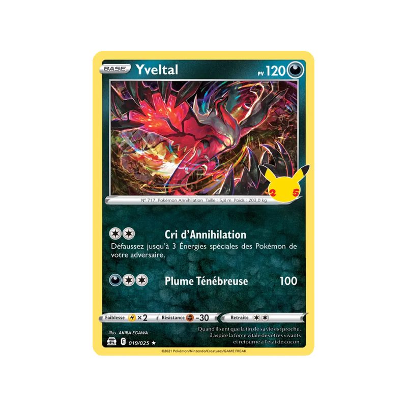 Yveltal - 19/25 - Rare - Célébrations