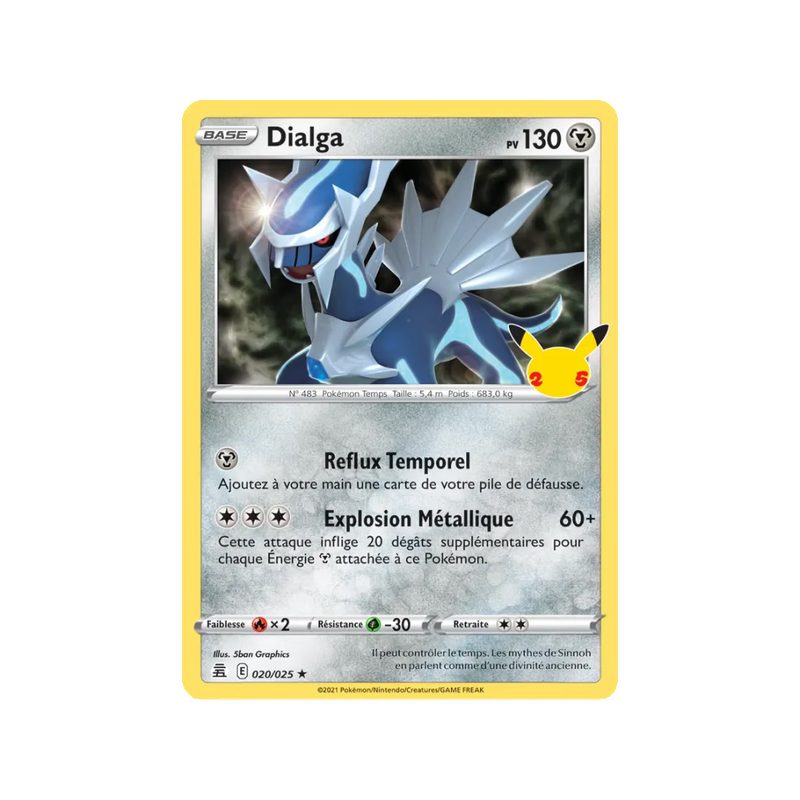 Dialga - 20/25 - Rare - Célébrations