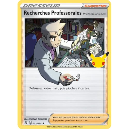 Recherches Professorales (Professeur Chen) - 23/25 - Holo Rare - Célébrations