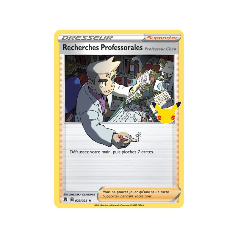Recherches Professorales (Professeur Chen) - 23/25 - Holo Rare - Célébrations