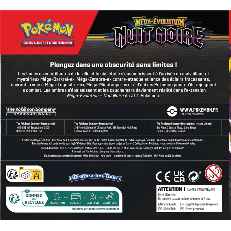 Pokémon - Display - Nuit Noire - ME05 - Français