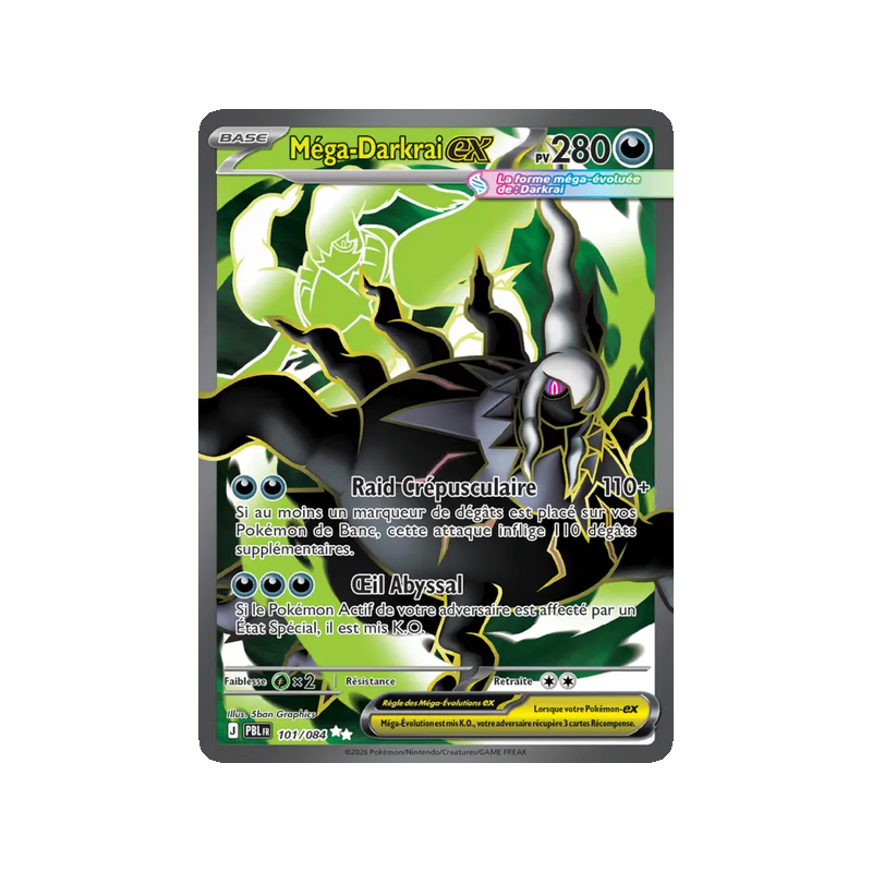 Méga-Darkrai-ex - 101/84 - Ultra Rare - Nuit Noire