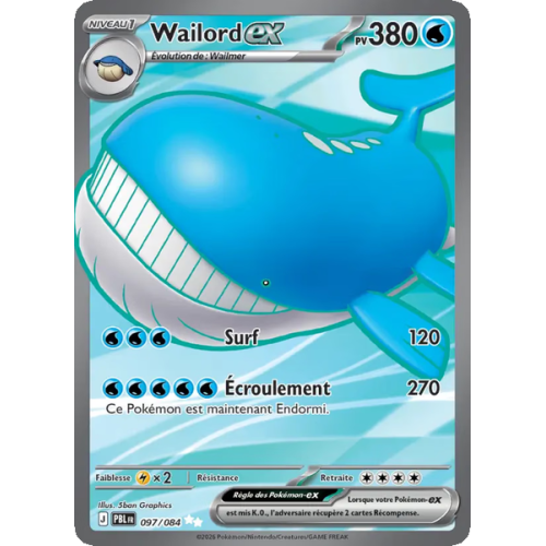 Wailord-ex - 097/84 - Ultra Rare - Nuit Noire