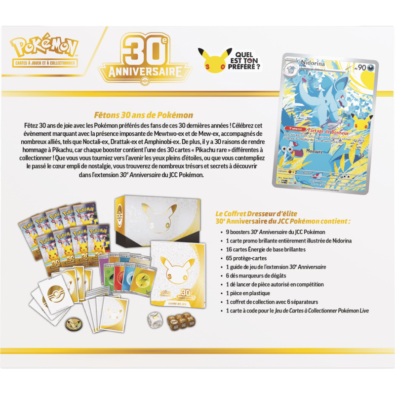 Pokémon - ETB - Coffret Dresseur d'élite - 30e Anniversaire - Français