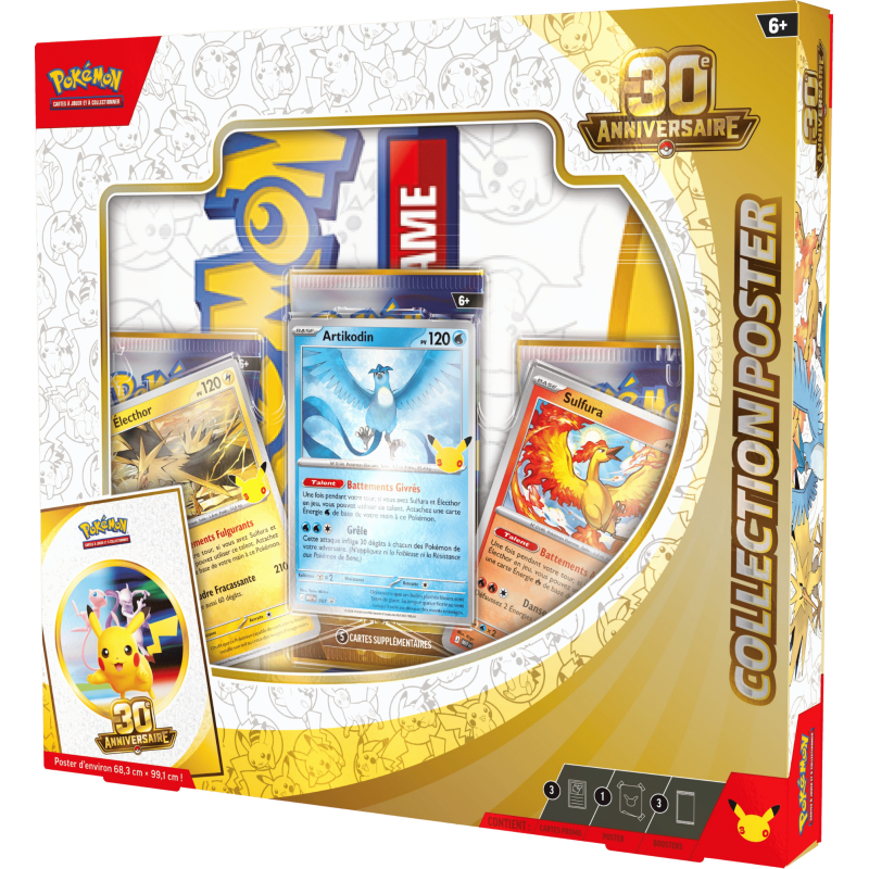Pokémon - Coffret - Collection Poster - 30e Anniversaire - Français