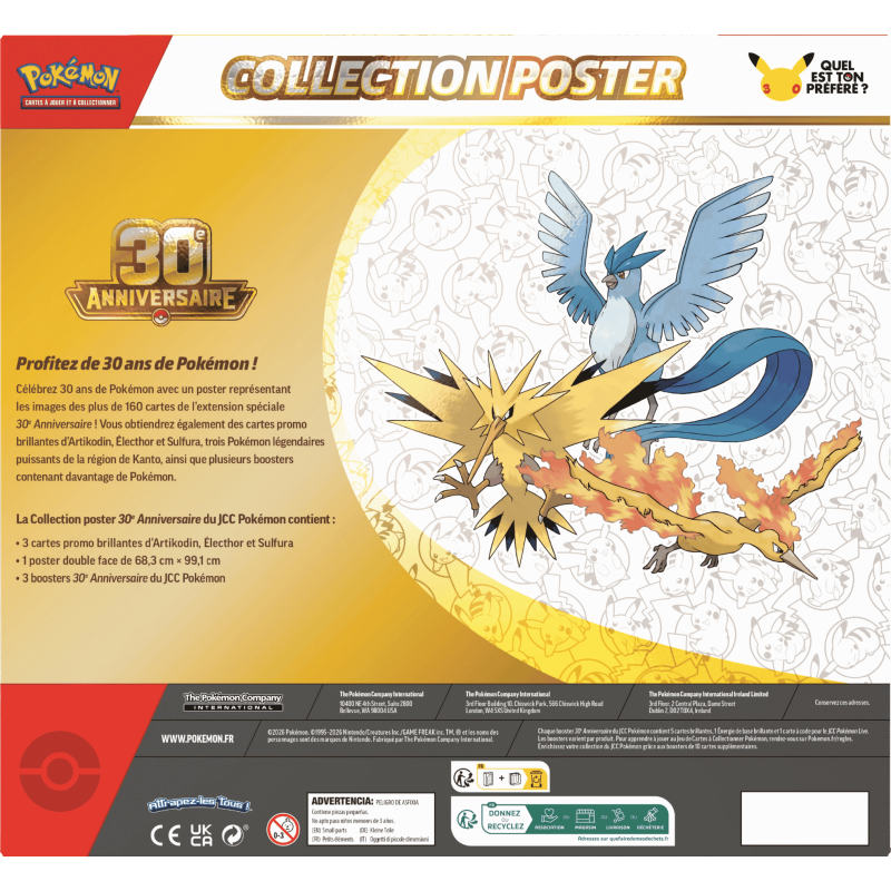 Pokémon - Coffret - Collection Poster - 30e Anniversaire - Français