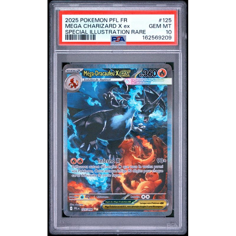 Méga Dracaufeu X ex - 125/094 - Flammes Fantasmagoriques - PSA 10 - Français - recto