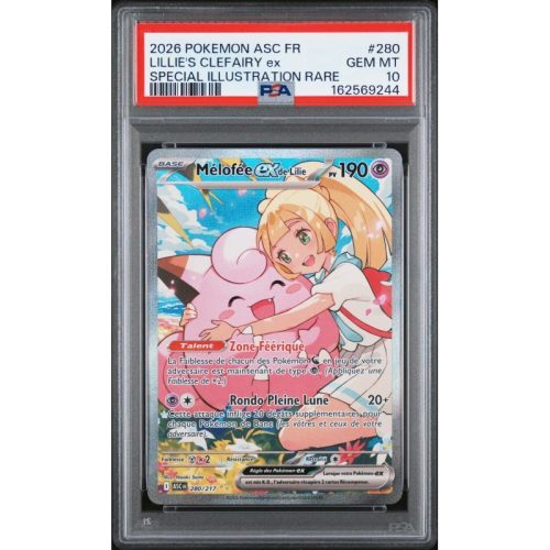 Mélofée de Lillie ex - 280/217 - Héros Transcendants - PSA 10 - Français - recto