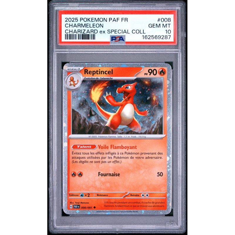 Reptincel - 008/091 - Méga-Évolution Promo (Charizard ex Special Collection) - PSA 10 - Français - recto