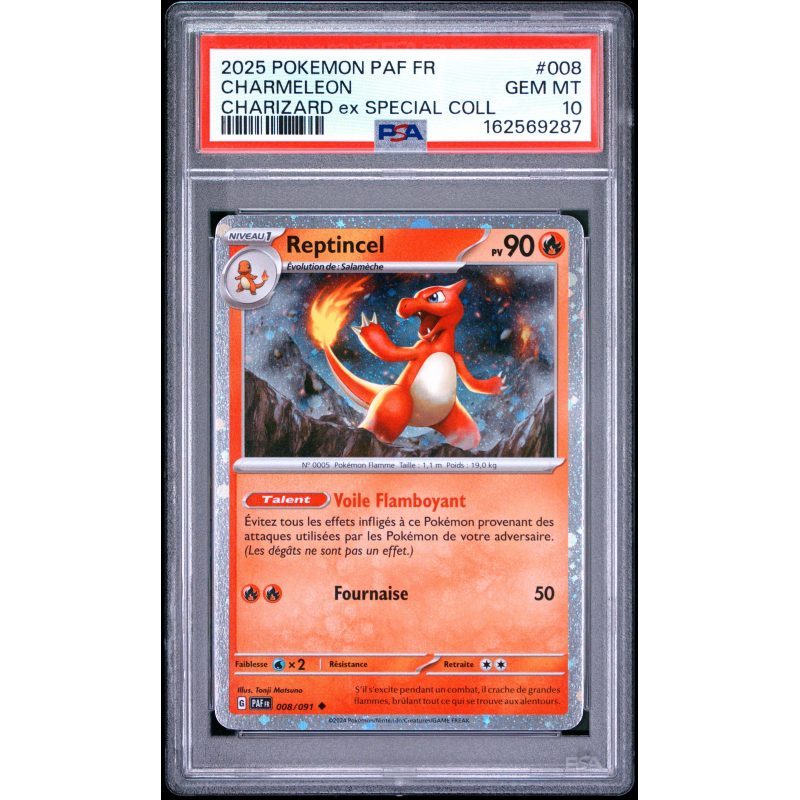 Reptincel - 008/091 - Méga-Évolution Promo (Charizard ex Special Collection) - PSA 10 - Français - recto
