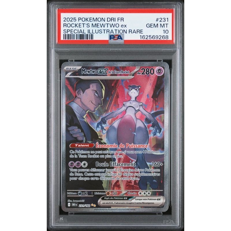 Mewtwo ex de la Team Rocket - 231/182 - Rivalités Destinées - PSA 10 - Français - recto