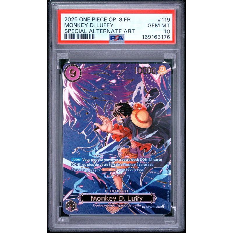 Monkey D. Luffy OP09-119 PSA 10 | PlazaTCG