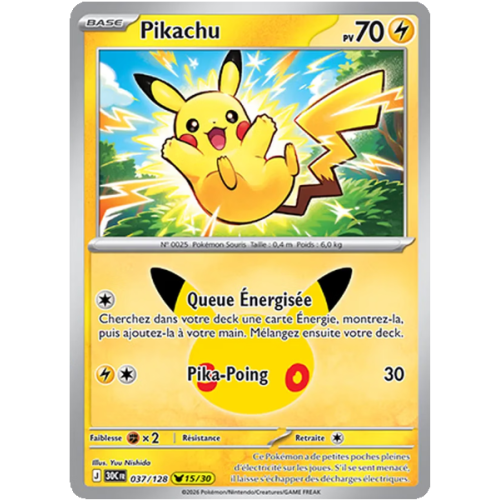Pikachu - 037/161 - Pikachu Rare - 30ᵉ Anniversaire