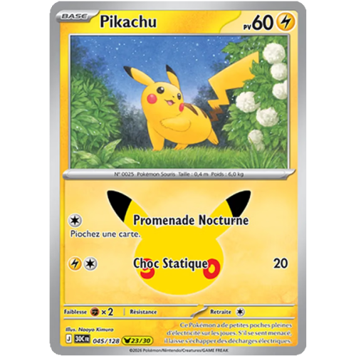 Pikachu - 045/161 - Pikachu Rare - 30ᵉ Anniversaire